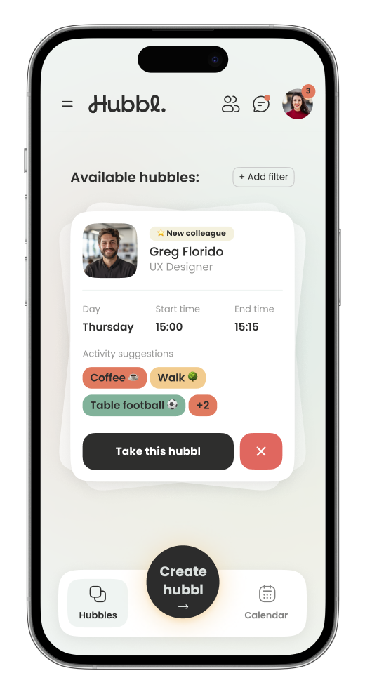 Hubbl mobile app